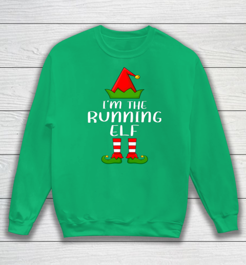 Funny Family Christmas Shirts I'm The Running Elf Christmas Sweatshirt 4