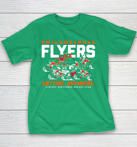 Philadelphia Flyers Anytime Anywhere Shirt Youth T Shirt Tee For Sports