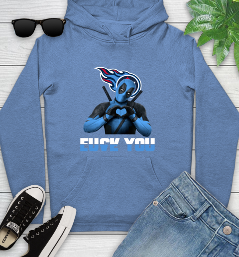 NHL Tennessee Titans Deadpool Love You Fuck You Football Sports Youth Hoodie 13