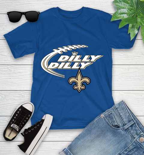 NFL New Orleans Saints Dilly Dilly Football Sports Youth T-Shirt 9