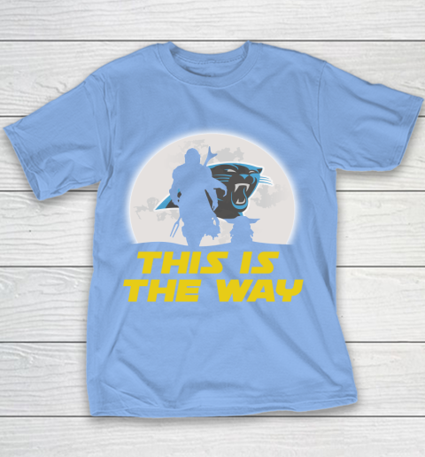 Carolina Panthers NFL Football Star Wars Yoda And Mandalorian This Is The Way Youth T-Shirt 8