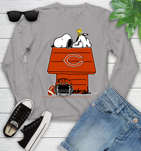 Chicago Bears NFL Football Snoopy Woodstock The Peanuts Movie Youth Long Sleeve 5