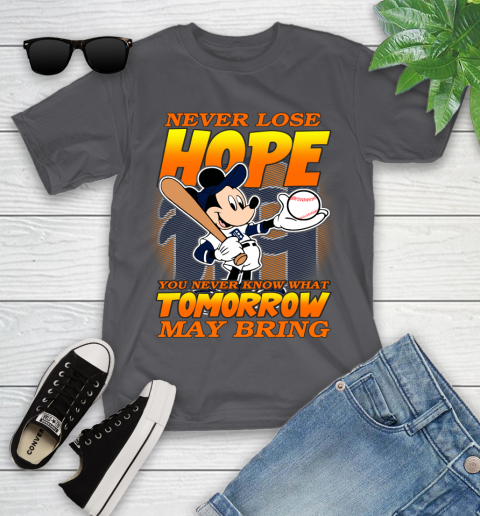 Detroit Tigers MLB Baseball Mickey Disney Never Lose Hope Youth T-Shirt 6