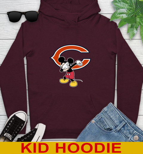 Chicago Bears NFL Football Dabbing Mickey Disney Sports Youth Hoodie 7