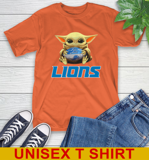 NFL Football Detroit Lions Baby Yoda Star Wars Shirt T-Shirt 5