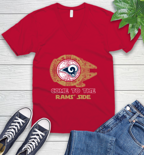 NFL Come To The Los Angeles Rams Wars Football Sports V-Neck T-Shirt 6