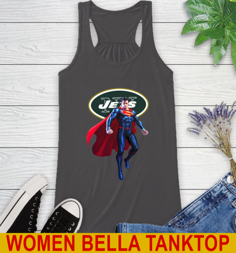 NFL Superman DC Sports Football New York Jets Racerback Tank 12