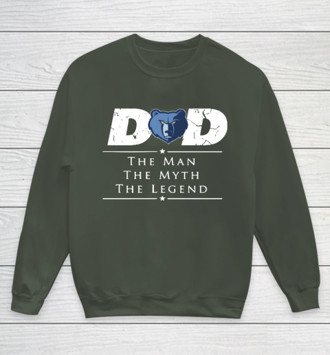 Memphis Grizzlies NBA Basketball Dad The Man The Myth The Legend Youth Sweatshirt 8
