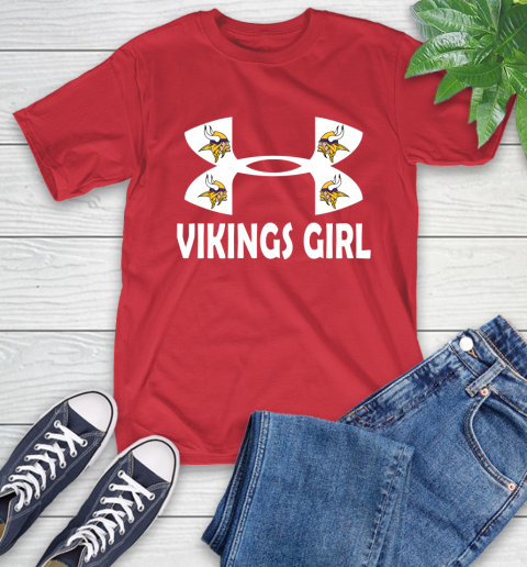 NFL Minnesota Vikings Girl Under Armour Football Sports T-Shirt 11