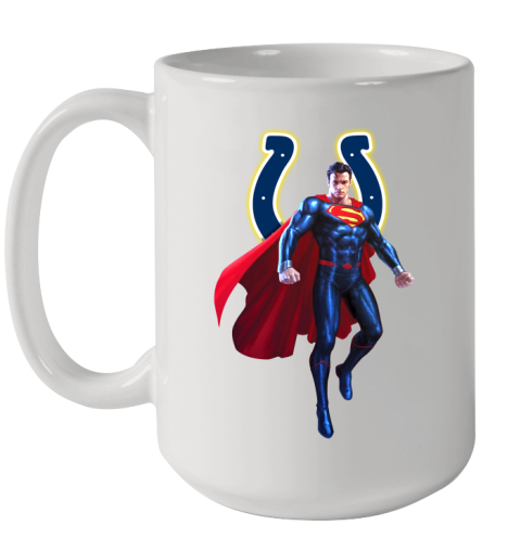 NFL Superman DC Sports Football Indianapolis Colts Ceramic Mug 15oz