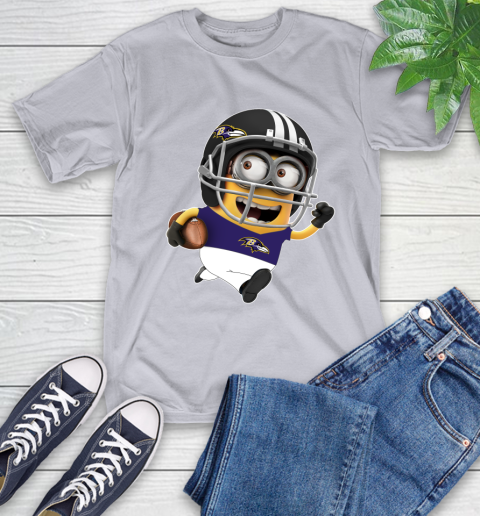 NFL Baltimore Ravens Minions Disney Football Sports T-Shirt 6