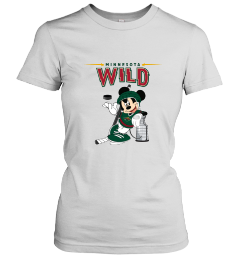 Mickey Minnesota Wild With The Stanley Cup Hockey NHL Women's T-Shirt