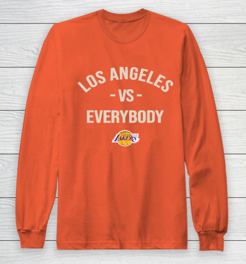 Los Angeles Lakers Vs Everybody Long Sleeve T-Shirt 3