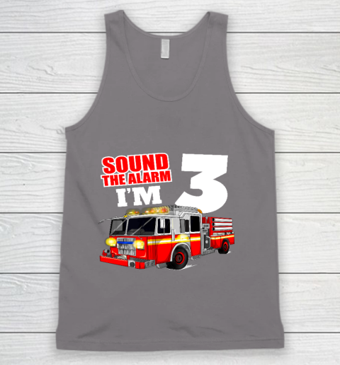 Kids Fire Truck 3rd Birthday T Shirt Boy Firefighter 3 Years Old Tank Top 6