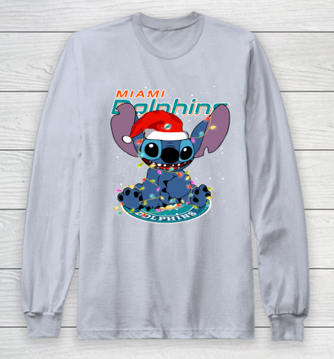 Miami Dolphins NFL Football noel stitch Christmas Long Sleeve T-Shirt 4