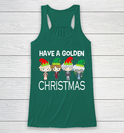 Golden Girls Lovers Gift T shirt Have A Golden Christmas Vintage Racerback Tank 5