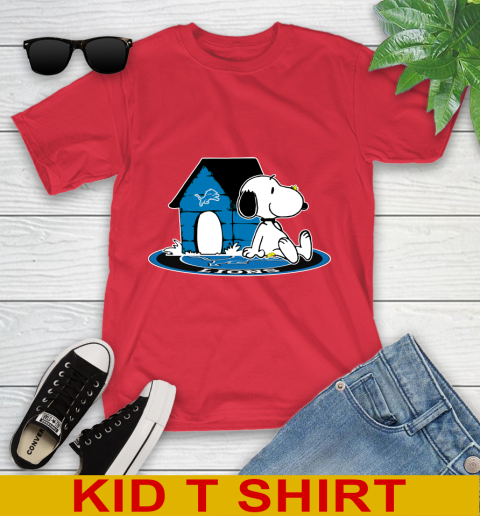 NFL Football Detroit Lions Snoopy The Peanuts Movie Shirt Youth T-Shirt 10