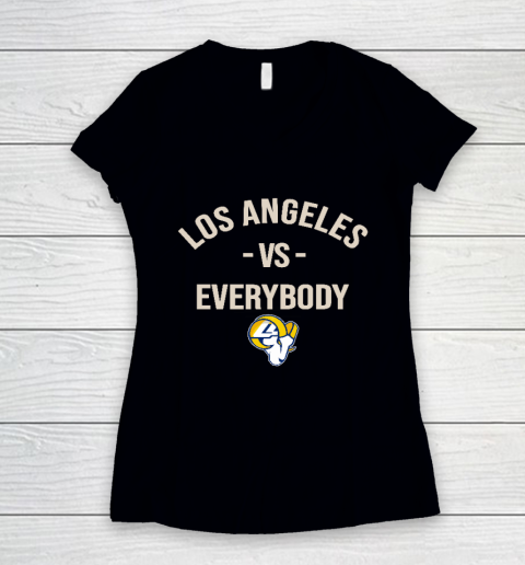 Los Angeles Rams Vs Everybody Women's V-Neck T-Shirt