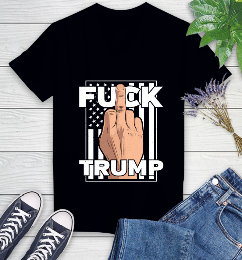Fuck Trump Middle Finger Anti Republican T Shirt 72