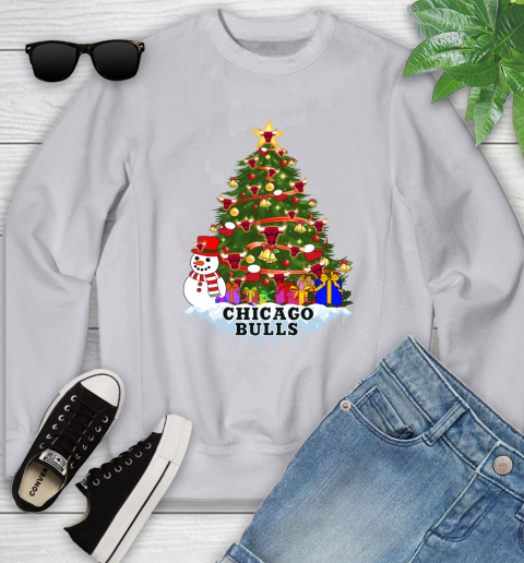 Chicago Bulls Merry Christmas NBA Basketball Sports Youth Sweatshirt 4