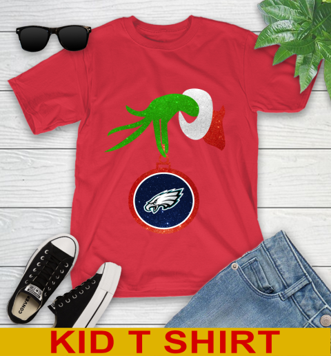 Philadelphia Eagles Grinch Merry Christmas NFL Football Youth T-Shirt 10