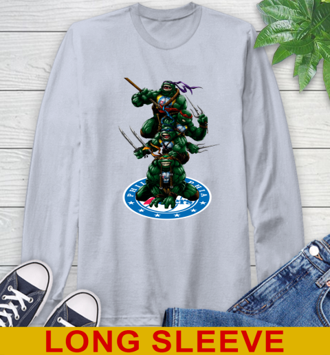 NBA Basketball Philadelphia 76ers Teenage Mutant Ninja Turtles Shirt Long Sleeve T-Shirt 6