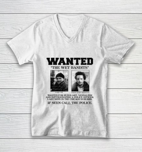 Home Alone Wanted The Wet Bandits V-Neck T-Shirt