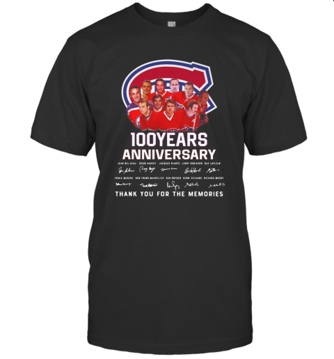 100 Years Anniversary Montreal Canadiens Thank You For The Memories T-Shirt