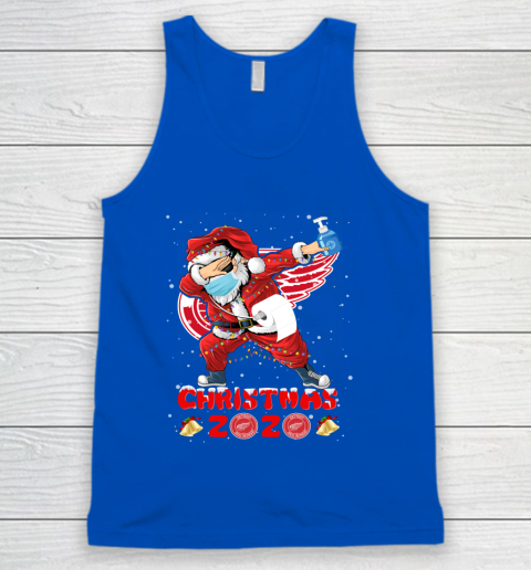 Detroit Red Wings Funny Santa Claus Dabbing Christmas 2020 NHL Tank Top 4