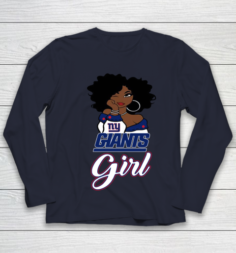 New York Giants Girl NFL Youth Long Sleeve 3