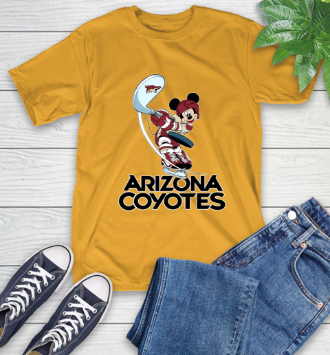 NHL Hockey Arizona Coyotes Cheerful Mickey Mouse Shirt T-Shirt 3
