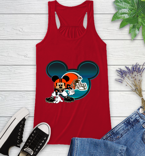 NFL Cleveland Browns Mickey Mouse Disney Football T Shirt Racerback Tank 6