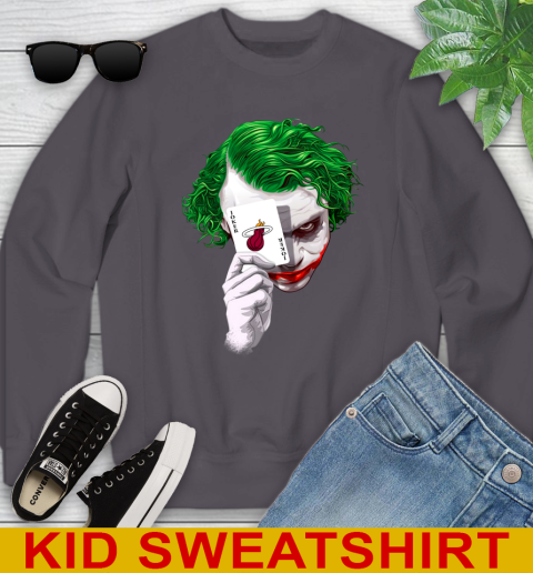 Miami Heat NBA Basketball Joker Card Shirt Youth Sweatshirt - Image 6