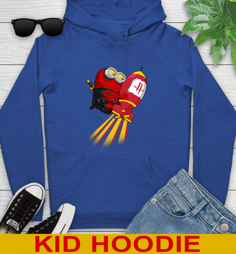 NBA Basketball Houston Rockets Deadpool Minion Marvel Shirt Youth Hoodie 10