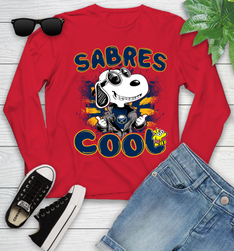 NHL Hockey Buffalo Sabres Cool Snoopy Shirt Youth Long Sleeve 10