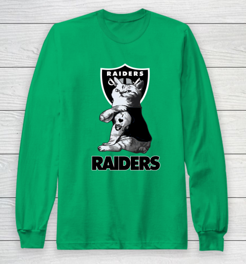 NFL Football My Cat Loves Oakland Raiders Long Sleeve T-Shirt 4