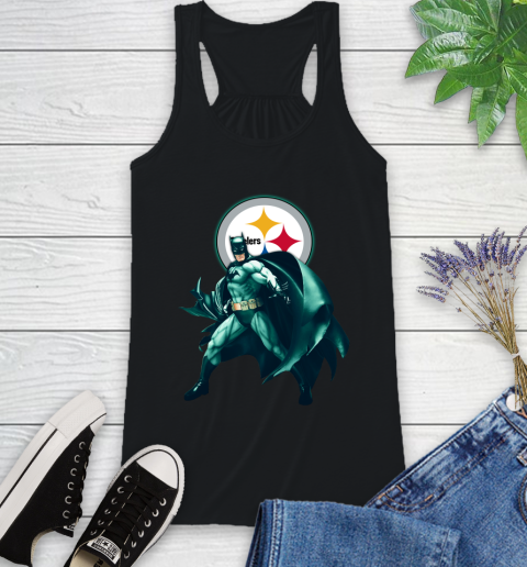 NFL Batman Football Sports Pittsburgh Steelers Racerback Tank 2