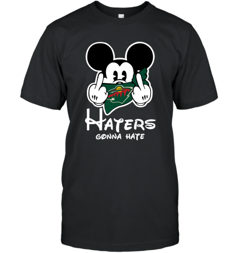 NHL Minnesota Wild Haters Gonna Hate Mickey Mouse Disney Hockey T Shirt