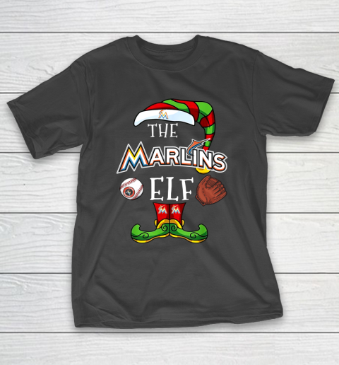 Miami Marlins Christmas ELF Funny MLB T-Shirt