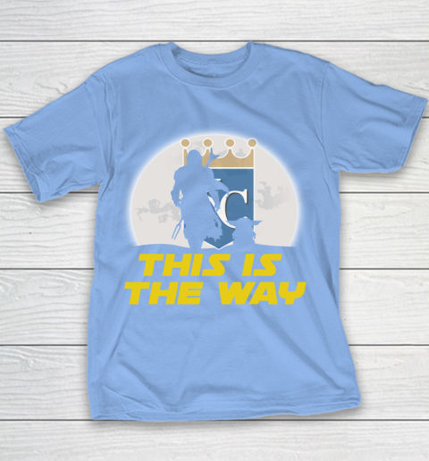 Kansas City Royals MLB Baseball Star Wars Yoda And Mandalorian This Is The Way Youth T-Shirt 8