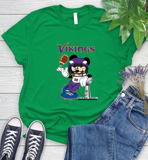 NFL Minnesota Vikings Mickey Mouse Disney Super Bowl Football T Shirt Women's T-Shirt 6