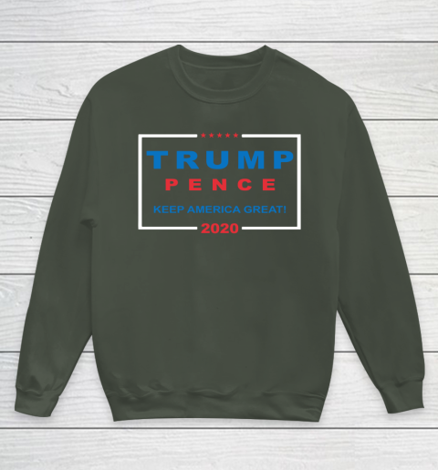 Trump Pence Keep America Great 2020 Youth Sweatshirt Tee For Sports