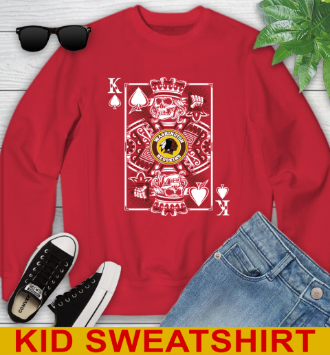 Washington Redskins NFL Football The King Of Spades Death Cards Shirt Youth Sweatshirt 7
