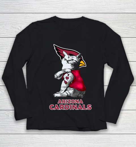 NFL Football My Cat Loves Arizona Cardinals Youth Long Sleeve
