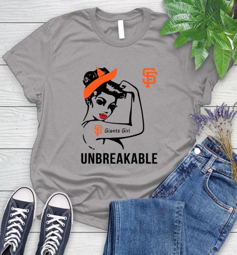 MLB San Francisco Giants Girl Unbreakable Baseball Sports Women's T-Shirt 3