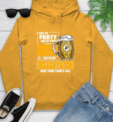 NBA Drink Beer and Watch My Indiana Pacers Beat Your Team's Ass Basketball Youth Hoodie 2