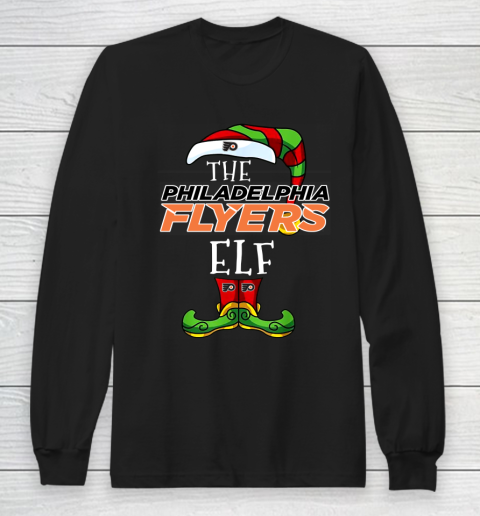 Philadelphia Flyers Christmas ELF Funny NHL Long Sleeve T-Shirt