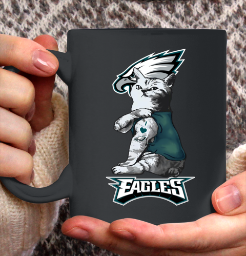 NFL Football My Cat Loves Philadelphia Eagles Ceramic Mug 11oz 2