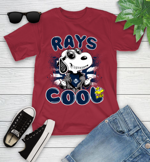 MLB Baseball Tampa Bay Rays Cool Snoopy Shirt Youth T-Shirt 12