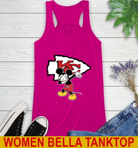 Kansas City Chiefs NFL Football Dabbing Mickey Disney Sports Racerback Tank 8